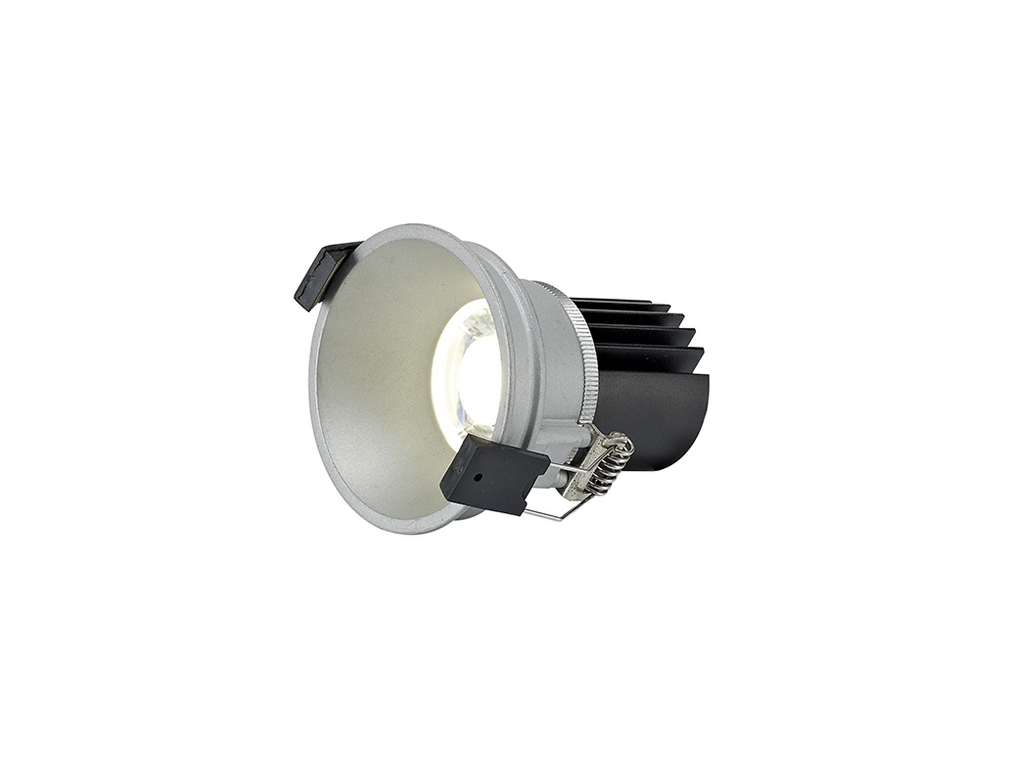 DM201640  Bania 9 Powered by Tridonic  9W 2700K 770lm 24° CRI>90 LED Engine, 250mA Silver Fixed Recessed Spotlight, IP20